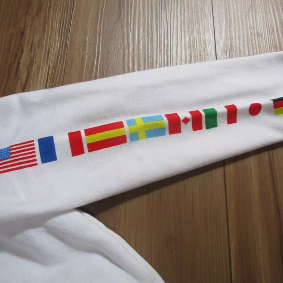 NWT Forever 21 GIRLS White NASA quarter zip crop sweatshirt Hoodie 9/10 - Picture 7 of 16